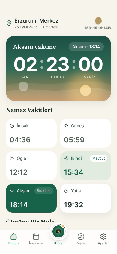 Levh Bugün ekranı