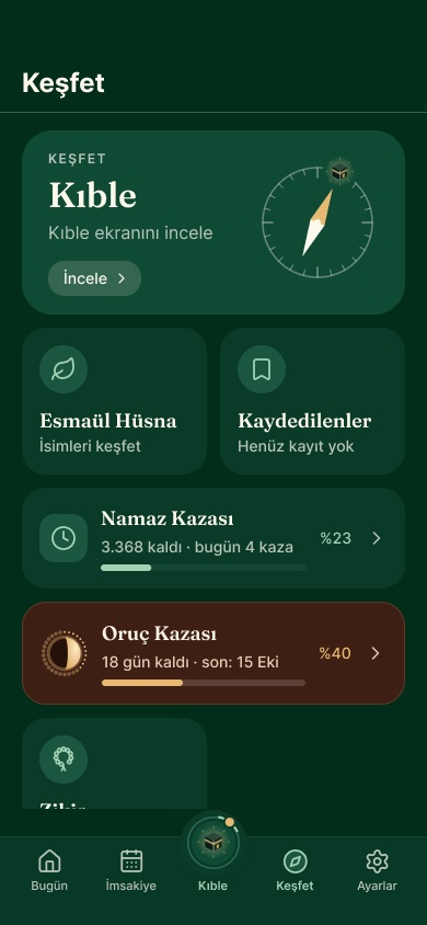 Levh Keşfet ekranı