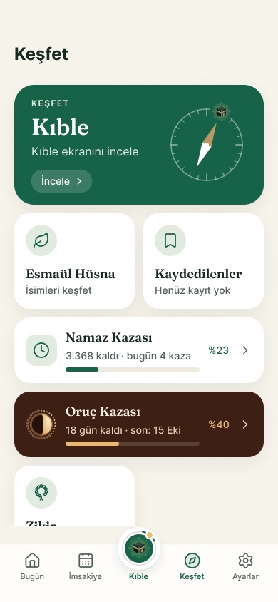 Levh Keşfet ekranı